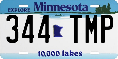 MN license plate 344TMP