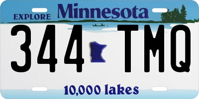 MN license plate 344TMQ