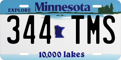 MN license plate 344TMS