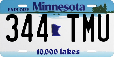 MN license plate 344TMU