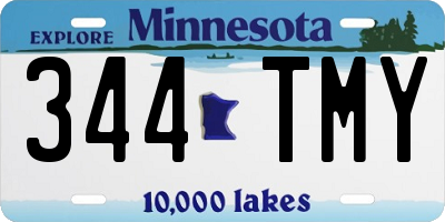 MN license plate 344TMY
