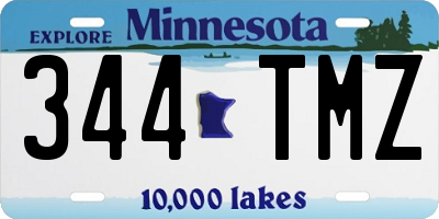 MN license plate 344TMZ