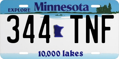 MN license plate 344TNF