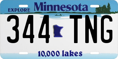 MN license plate 344TNG
