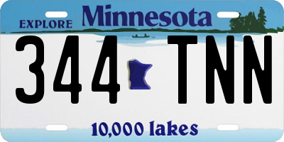 MN license plate 344TNN