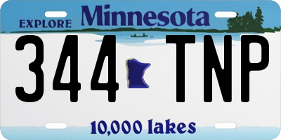 MN license plate 344TNP