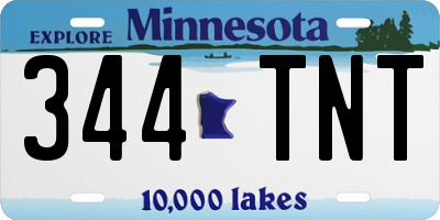 MN license plate 344TNT