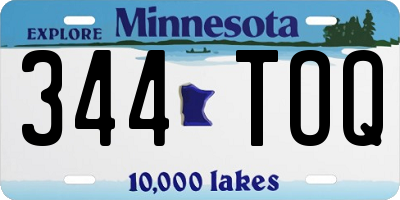 MN license plate 344TOQ