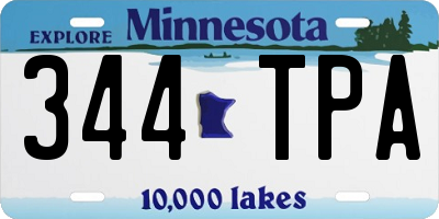 MN license plate 344TPA