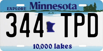 MN license plate 344TPD