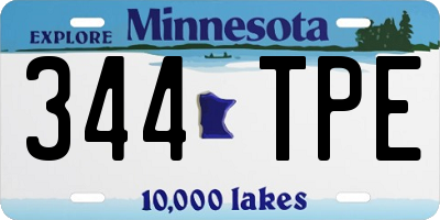 MN license plate 344TPE