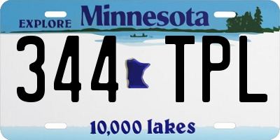 MN license plate 344TPL