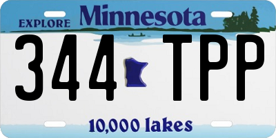 MN license plate 344TPP
