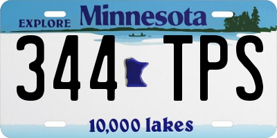MN license plate 344TPS