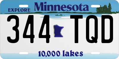MN license plate 344TQD