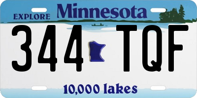 MN license plate 344TQF
