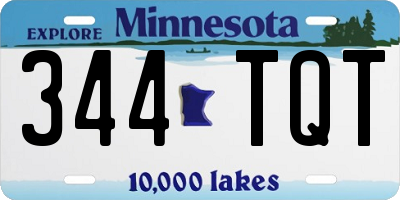 MN license plate 344TQT