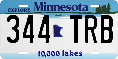 MN license plate 344TRB