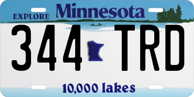 MN license plate 344TRD