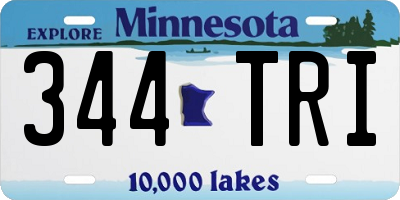 MN license plate 344TRI