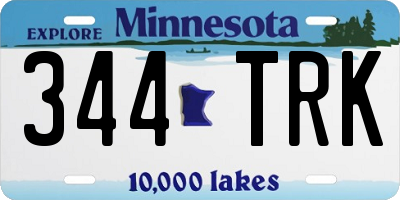 MN license plate 344TRK