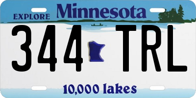 MN license plate 344TRL