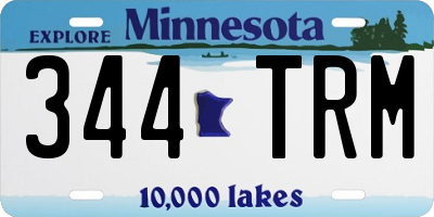 MN license plate 344TRM