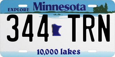 MN license plate 344TRN