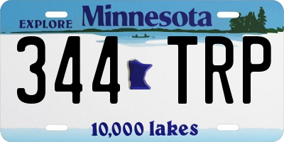 MN license plate 344TRP