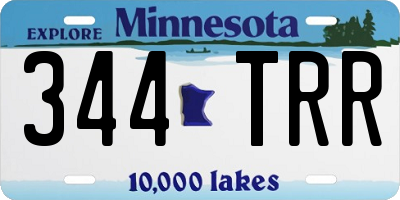 MN license plate 344TRR