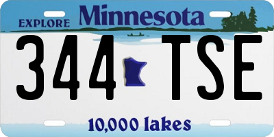 MN license plate 344TSE