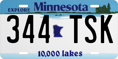 MN license plate 344TSK