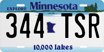 MN license plate 344TSR