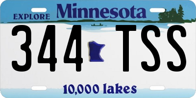 MN license plate 344TSS
