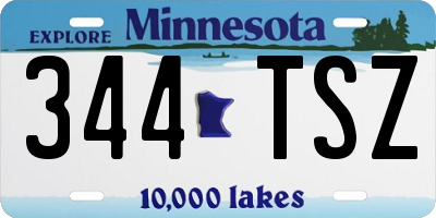 MN license plate 344TSZ