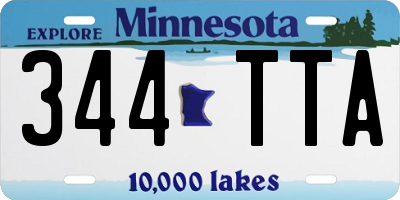 MN license plate 344TTA