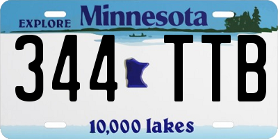 MN license plate 344TTB