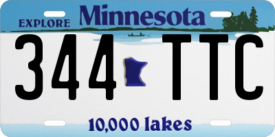 MN license plate 344TTC