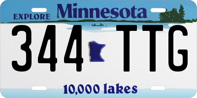 MN license plate 344TTG