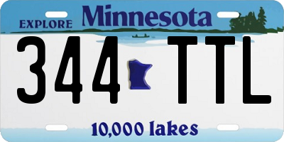 MN license plate 344TTL