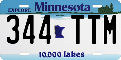 MN license plate 344TTM