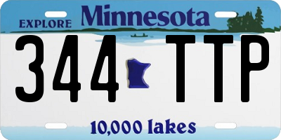 MN license plate 344TTP