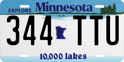 MN license plate 344TTU