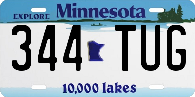 MN license plate 344TUG