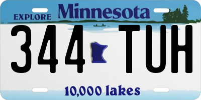 MN license plate 344TUH