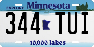 MN license plate 344TUI