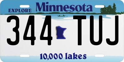 MN license plate 344TUJ