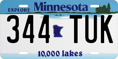 MN license plate 344TUK