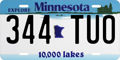 MN license plate 344TUO