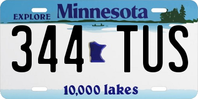 MN license plate 344TUS